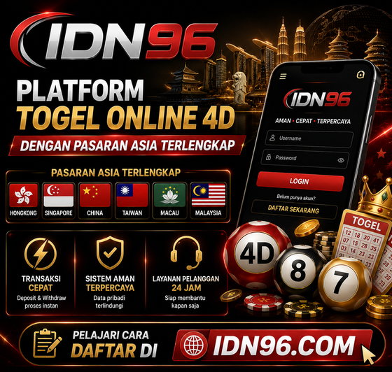 IDN96 — platform togel online 4D dengan pasaran Hongkong, Singapore, China, Taiwan, Macau, dan Malaysia